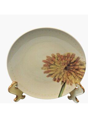 Creative Co op Salad Plate Autumn Flower Dessert Appetizer Cottage Farmhouse 8in